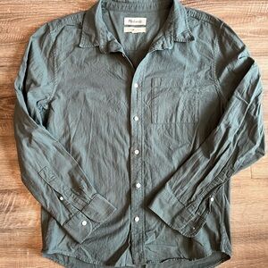 Madewell Women’s Medium Cotton Sage Perfect Fit Button Down Shirt